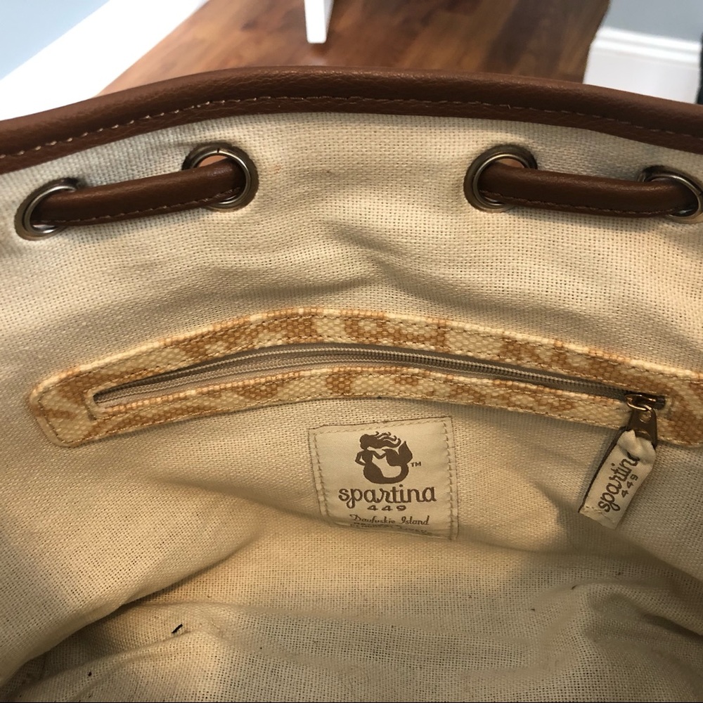 Brown and Cream Spartina 449 Shoulder Bag - Picture 5 of 9